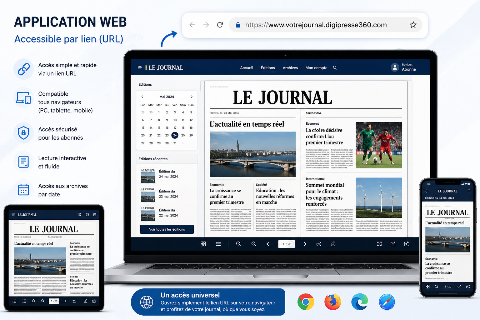 version web accessible par lien (URL)